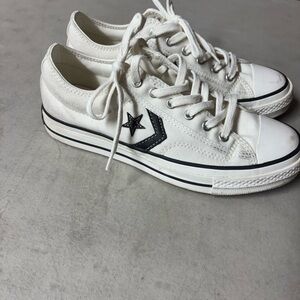 Converse All Star white Low-Top Sneakers black stripe